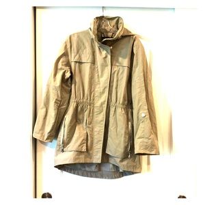 Khaki rain jacket